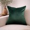 Luxor Emerald Velvet Pillow Cover – 20" Square with Tassel Accents | Busa Designs